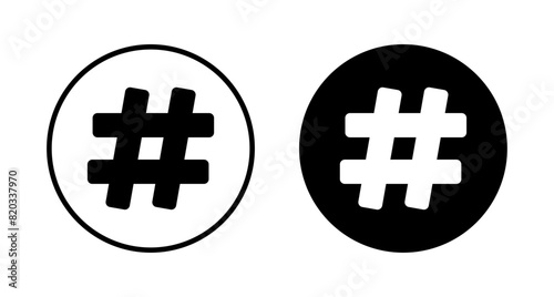 Hashtag icon vector isolated on white background. hashtag vector icon