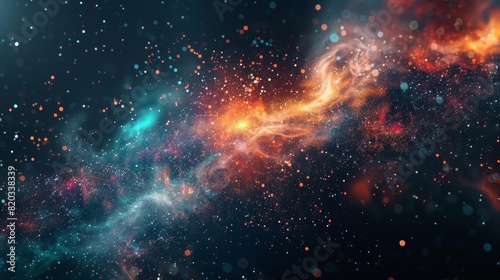 Digital particles in space photo
