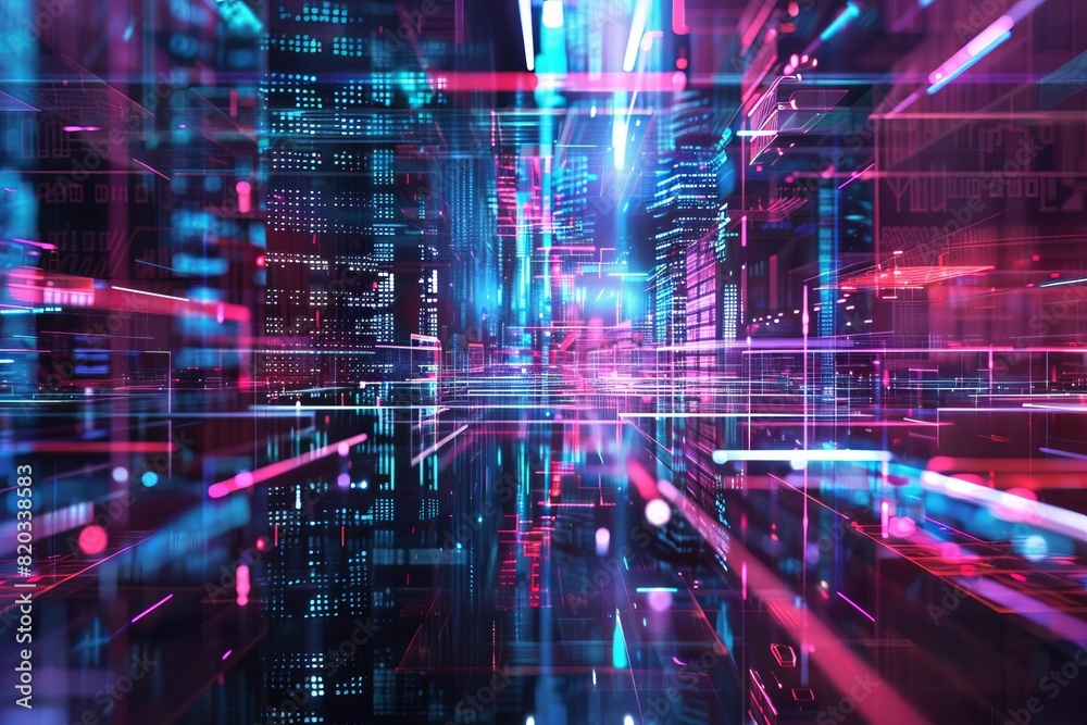 Fototapeta premium Digital tech design