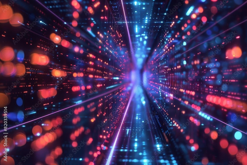 Naklejka premium Futuristic data streams