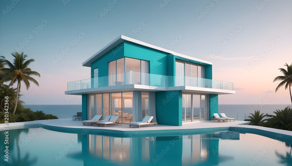 ocean villa with view for vacation and resort summer luxury beach house the beautiful of the sea 16