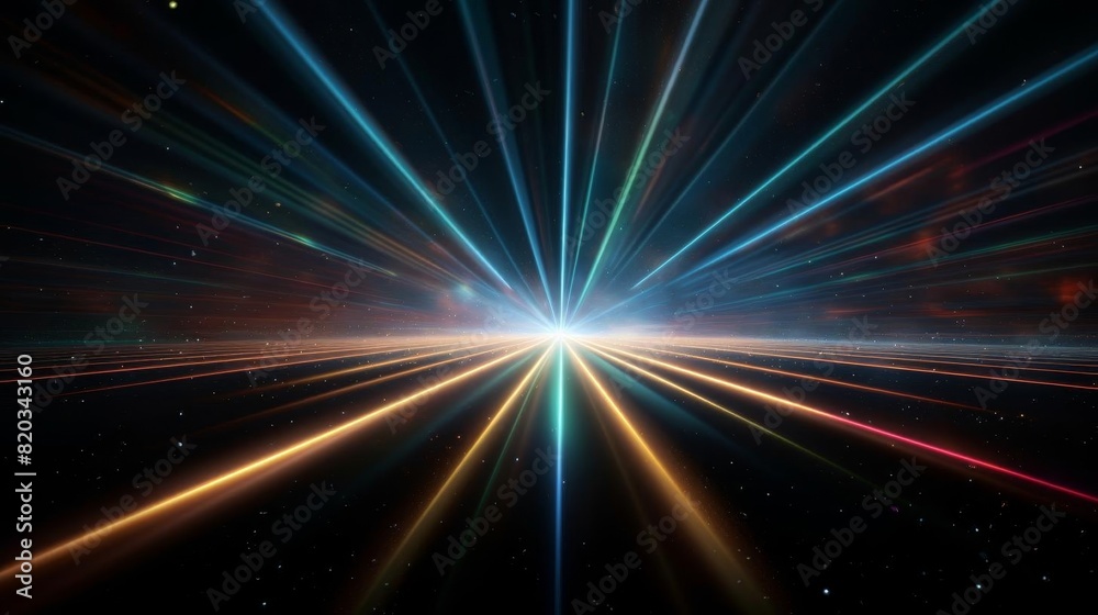 Laser beams converging in a dark space Laser beams converging in a dark space