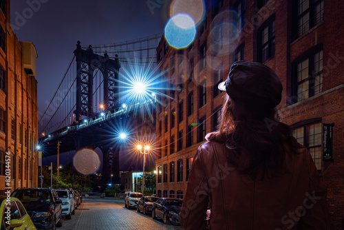 Obraz na płótnie Manhattan bridge w salonie