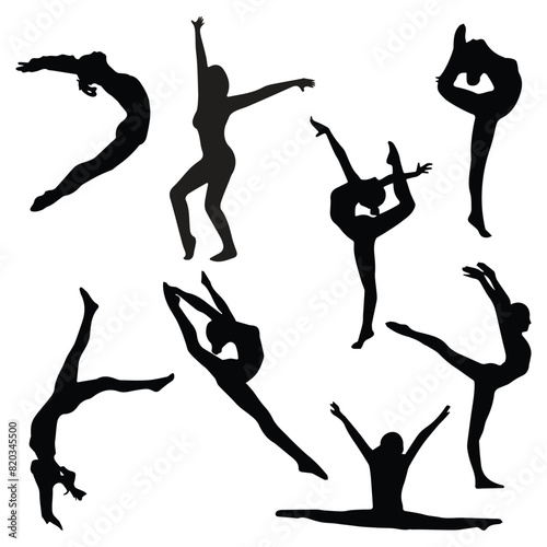 Female Gymnastics Silhouette Bundle