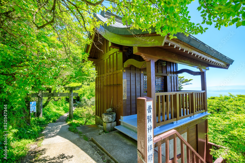 初夏の普賢神社 長崎県雲仙市 Fugen Shrine in early summer. Nagasaki Pref, Unzen City. 初夏の普賢神社 長崎県雲仙市 Fugen Shrine in early summer. Nagasaki Pref, Unzen City.