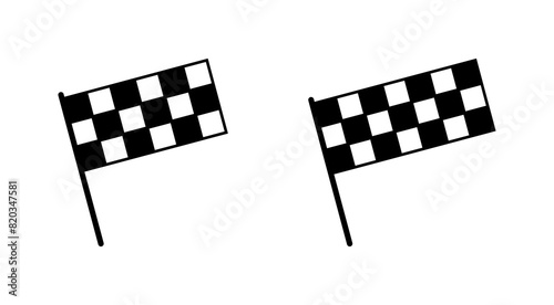 Racing flag icon set. race flag icon.Checkered racing flag icon