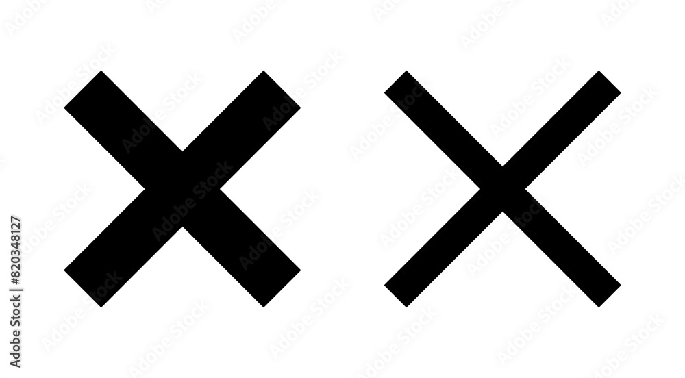 Close icon set. Delete icon vector. cross sign Close icon set. Delete icon vector. cross sign