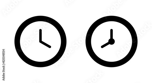 Clock icon set. Time icon vector. watch icon symbol photo