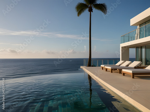 Rooftop Oasis: Infinity Pool Serenity with Ocean Views © Makise