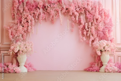 Elegant Floral Wedding Backdrop Wallpaper