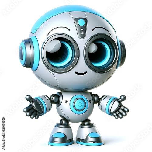 3D render Delightful Robot with Big Round Eyes © Michel 