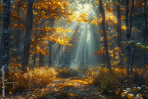 Nature's Masterpiece: Evergreen Forests Amidst Autumn Colors