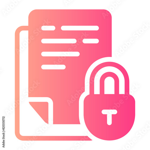 key lock gradient icon