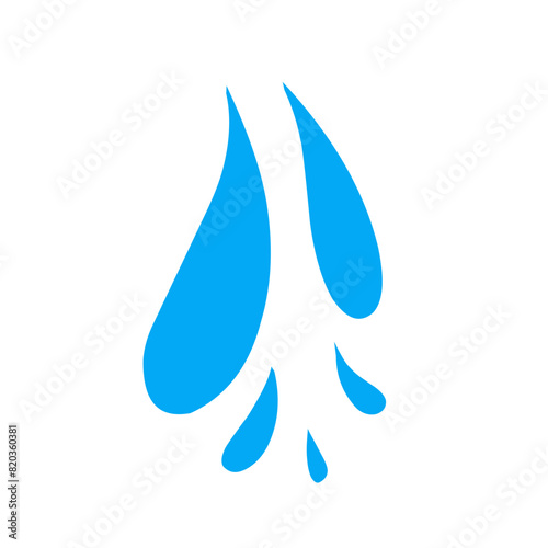 Blue water splash