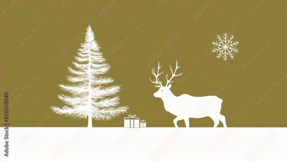 Modern abstract style of Christmas background image, Rudolph Modern abstract style of Christmas background image, Rudolph