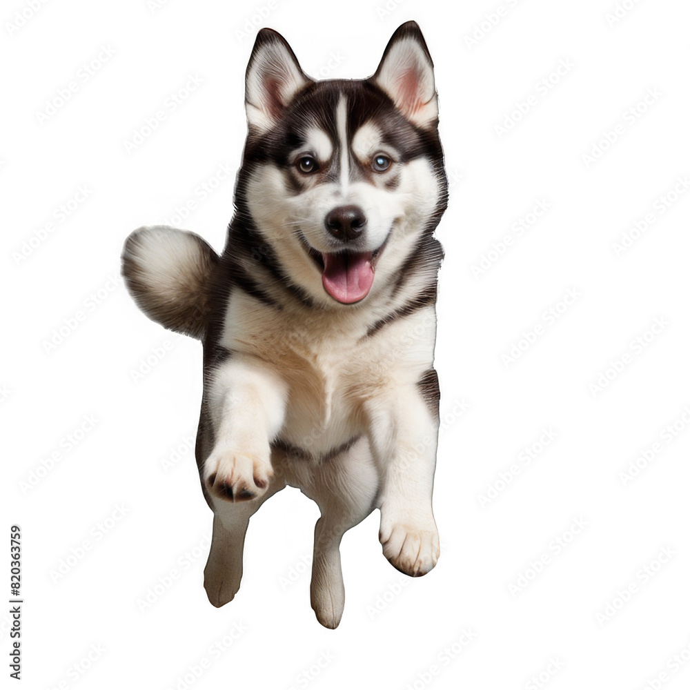 A funny and playful husky or pet dog is playing and jumping and looks happy isolated on transparent background. Little husky dog pretending. Cute and happy crazy dog head smiling on transparent png
A funny and playful husky or pet dog is playing and jumping and looks happy isolated on transparent background. Little husky dog pretending. Cute and happy crazy dog head smiling on transparent png