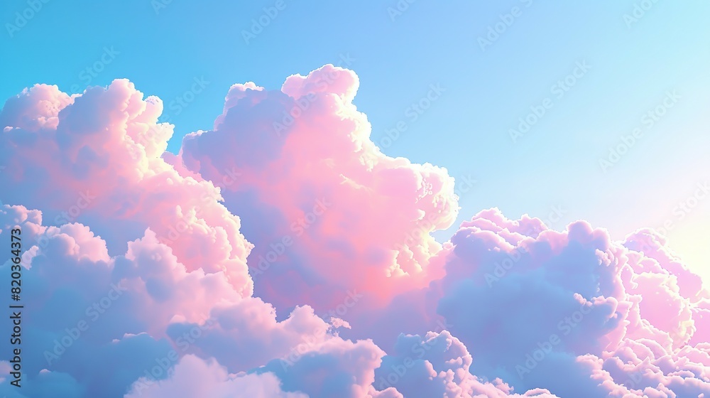 Morning sky at sunrise with soft pink clouds and yellow tones. Morning sky at sunrise with soft pink clouds and yellow tones.