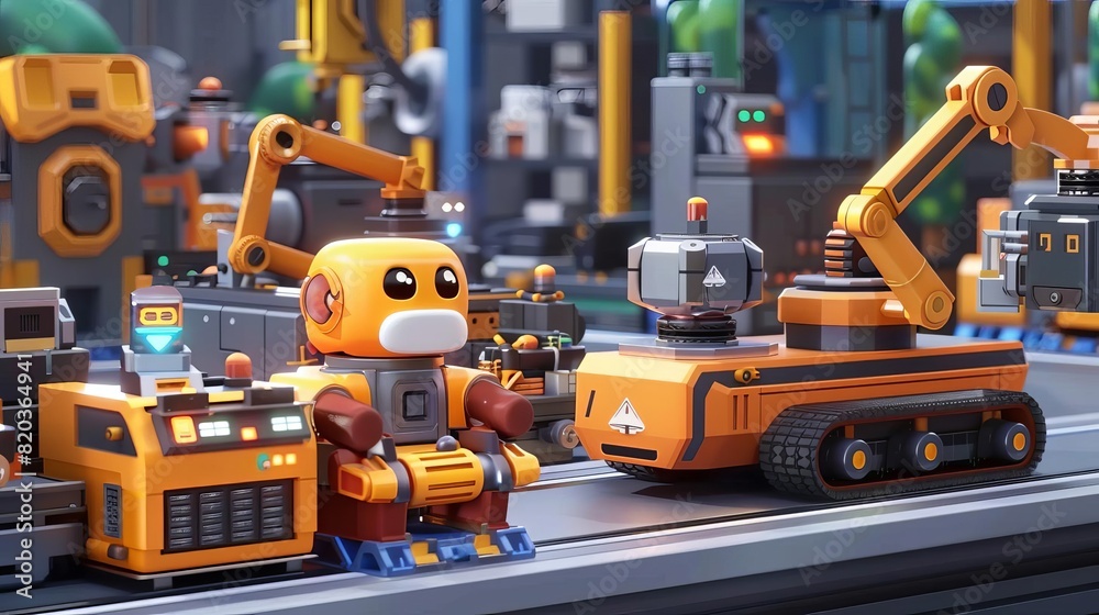 A smart factory with automated machines and robots controlled via 5G A smart factory with automated machines and robots controlled via 5G