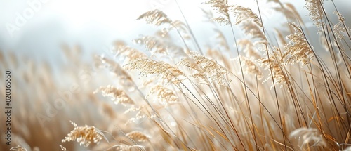 Golden wheat field in soft focus  gently swaying in the wind on a sunny day  exemplifying serene and rustic natural beauty.