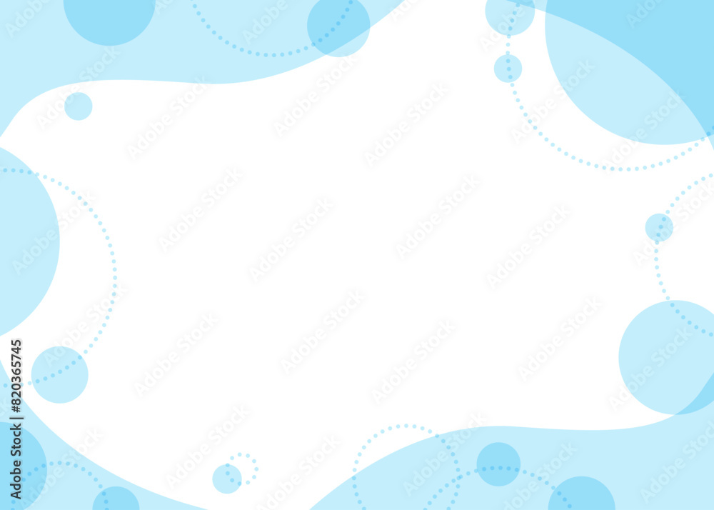 円形オブジェクトのシンプルな夏フレーム、円形模様