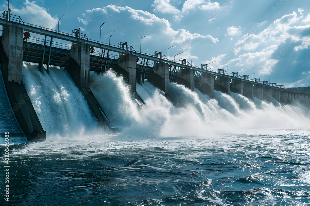 Industry hydroelectric dam.
