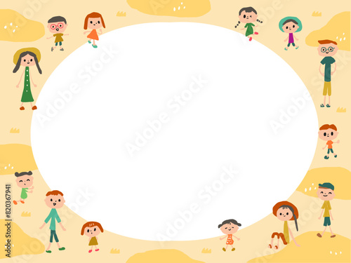 楽しそうな人々のフレーム