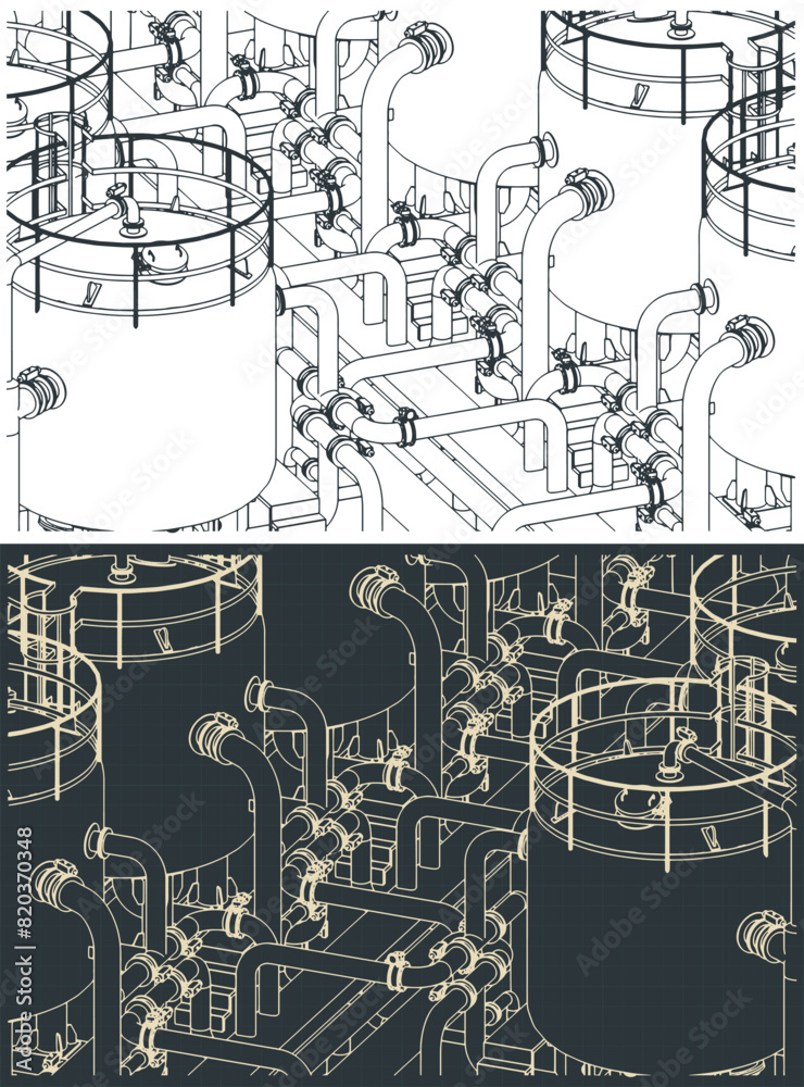 Chemical production tanks blueprints