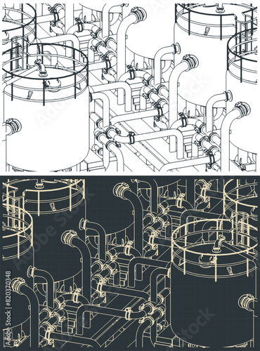 Chemical production tanks blueprints