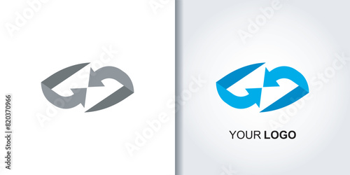 exchange swap logo vector photo