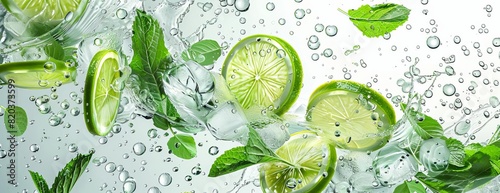 Create an eye-catching and refreshing image of a mojito