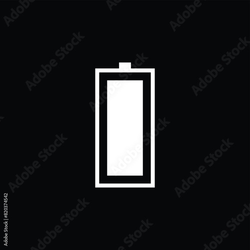 Vector battery icon. simple battery illustration black and white.