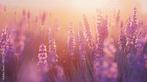 Lavender Flowers Blooming In Fields At Sunset In Valensole, Evoking A Sense Of Calm And Beauty, High Quality