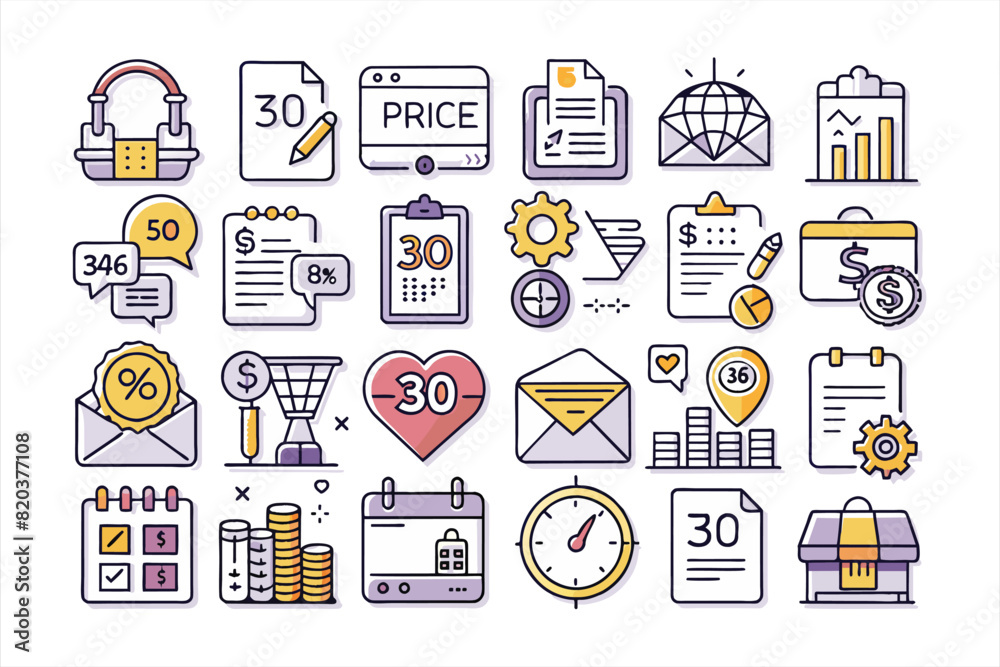 Price flat icon set collection. Solid icon collection, Editable stroke. Vector illustration. Price flat icon set collection. Solid icon collection, Editable stroke. Vector illustration.