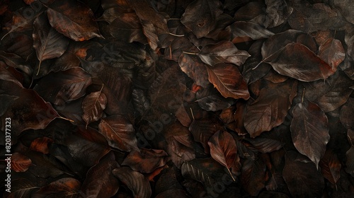 Brown Plant Leaves In The Autumn Season, Creating A Rich And Earthy Background, High Quality © MI coco