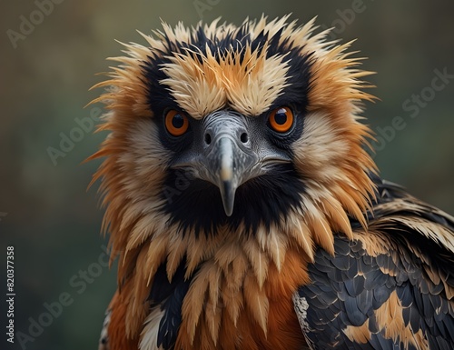 portrait of a bearded vulture photo