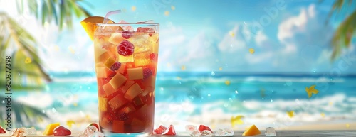 A refreshing and delicious summer drink. The perfect way to cool down on a hot day. photo