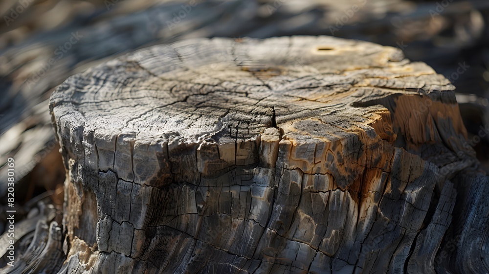 Fototapeta premium Tree growth rings on fresh cut evergreen tree