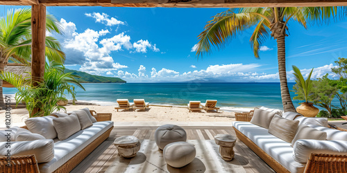 Luxury beach front resort with ocean view 