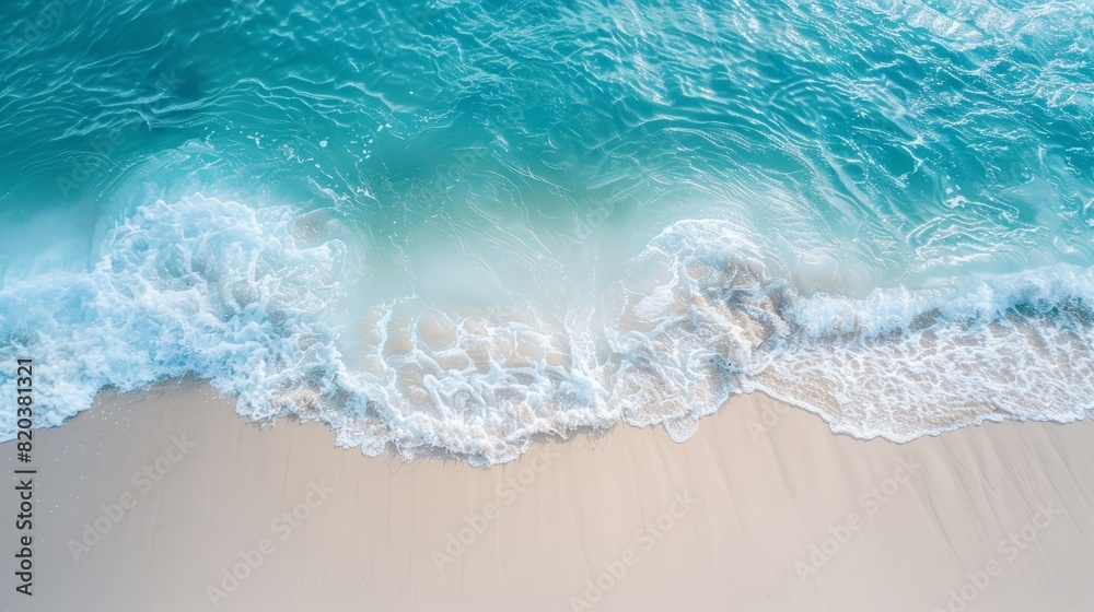 the concept of World Ocean Day. Beautiful nature landscape. World Water Day. Beautiful ocean waves and white sand, view from above. the concept of World Ocean Day. Beautiful nature landscape. World Water Day. Beautiful ocean waves and white sand, view from above.