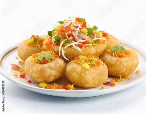 Indian traditional healthy food Sev Puri.