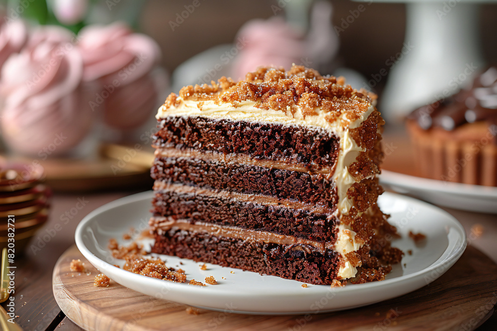 Close-up of German Chocolate Cake Close-up of German Chocolate Cake