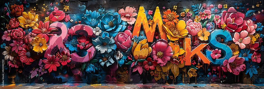 Naklejka premium Street Art Mural