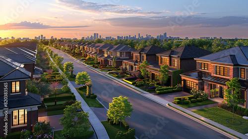 Suburban Neighborhood Aerial View