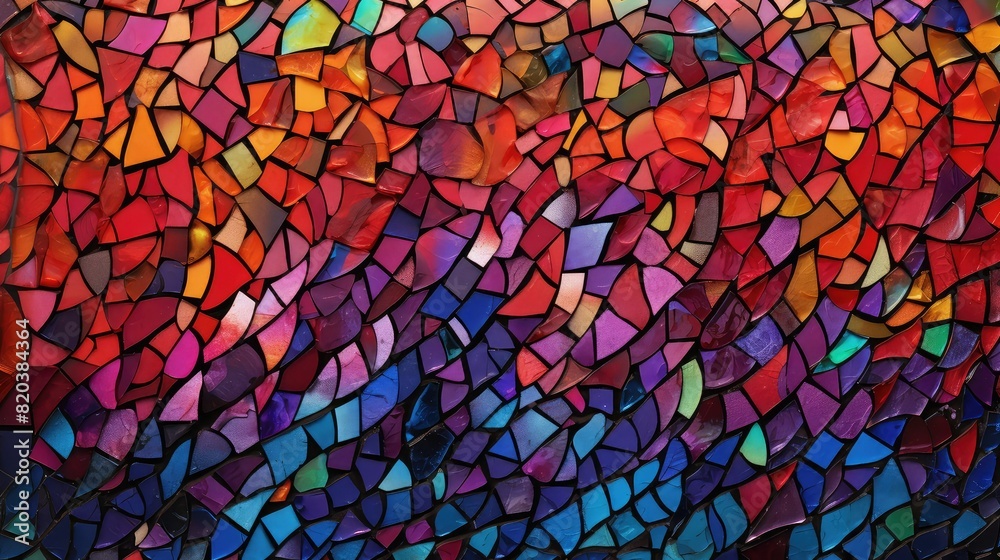 Glittering mosaic tiles in vibrant colors Glittering mosaic tiles in vibrant colors