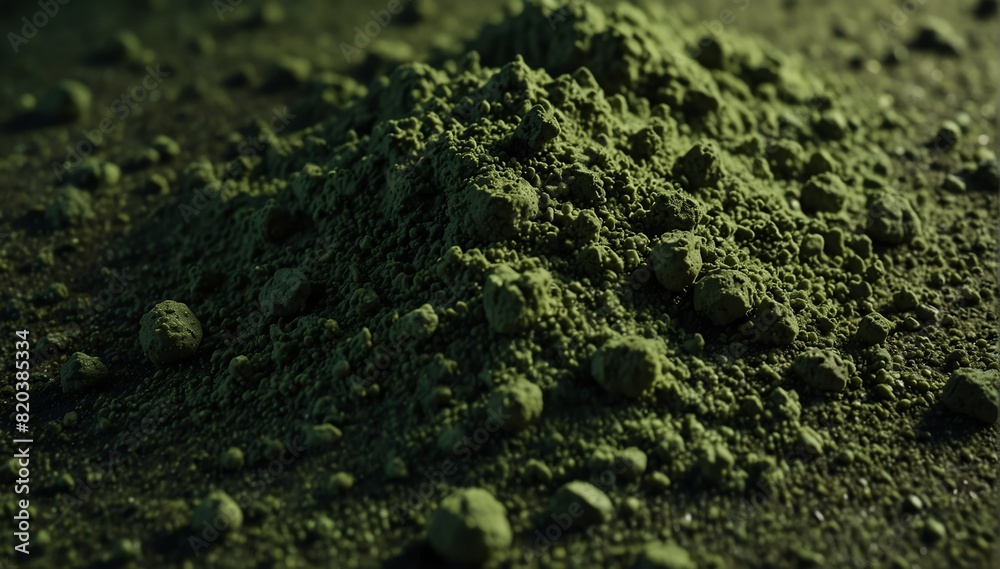 closeup of green sand texture background from Generative AI closeup of green sand texture background from Generative AI