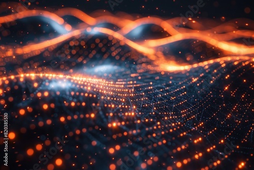 Abstrac tecnology background , connection , quantum computer.