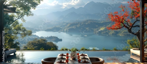 Isaan Meal at a Secluded Mountain Retreat A Panorama of Culinary Delights and Natural Beauty photo