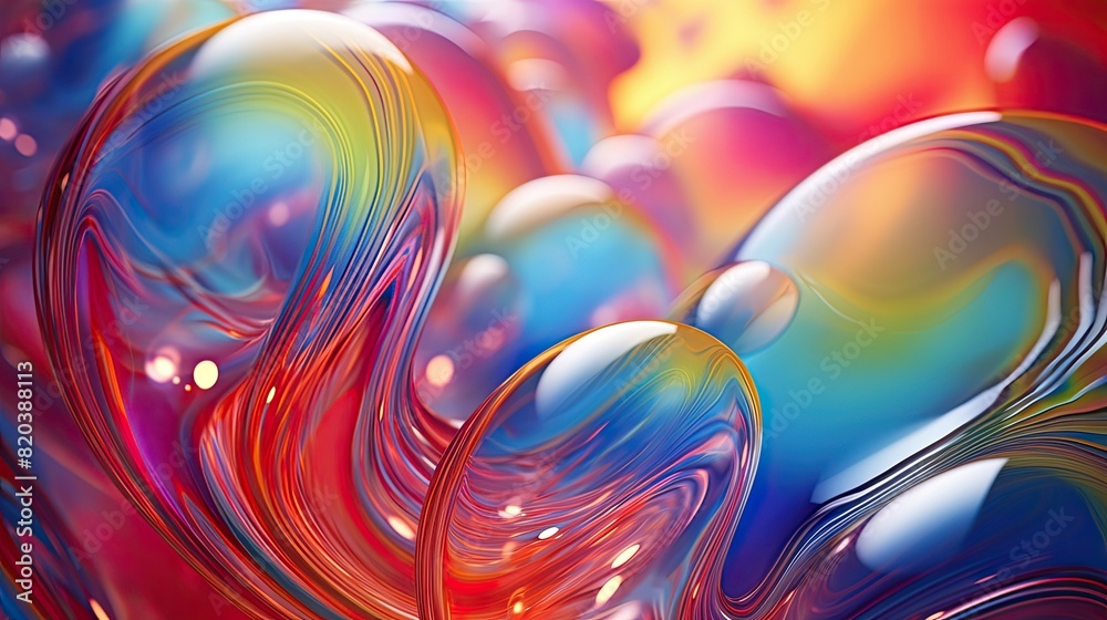 Fototapeta premium Macro shot of abstract wavy patterns backgrounds