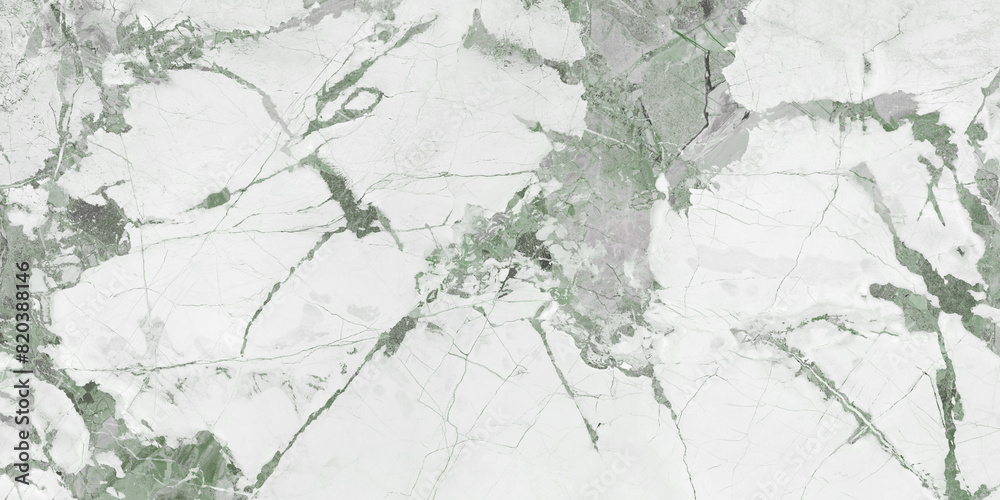 Naklejka premium white carrara marble texture background calacatta glossy marble with green streaks