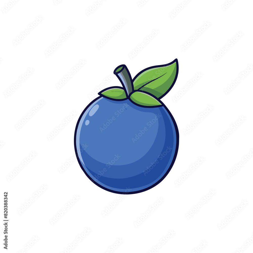 Blueberry cartoon vector Illustration flat style artwork concept
